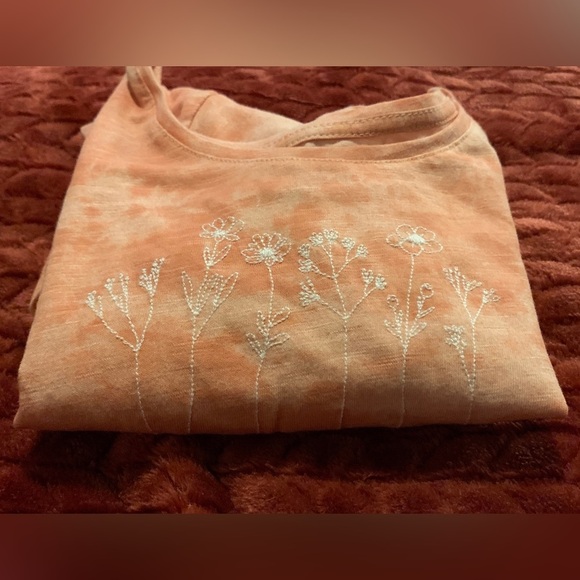 Short Sleeve Floral Tie-Dye Jersey Tee w/ Scruncie to Tie Girls - Picture 4 of 8